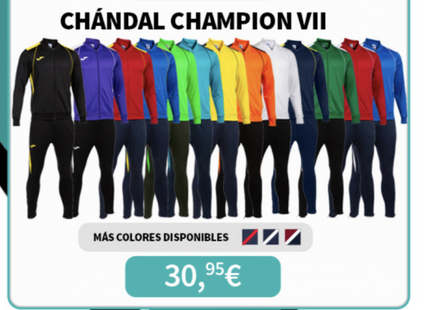 ▷ Chollo Flash Chándal Joma Championship VII por sólo 26,77€ con envío  gratis (-36%)